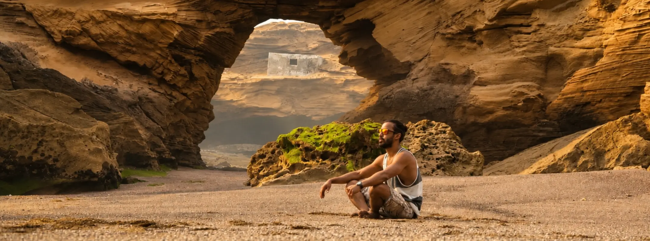 Person walking along the Atlantic coast at sunrise, representing clarity, energy and peace through intentional daily structure